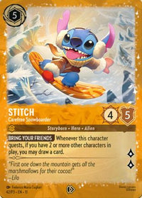 Stitch - Carefree Snowboarder (42) Holofoil - Disney Lorcana Promo Cards