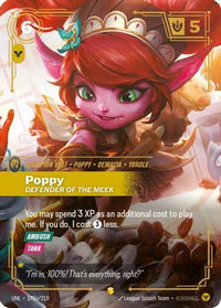 Poppy - Defender of the Meek (Alternate Art) (178a/219) - Unleashed Foil