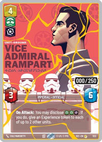 Vice Admiral Rampart - On Schedule (Serialized) (Gold) (1133) - Secrets of Power Foil