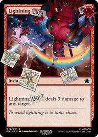 Lightning Bolt (042) (Pool Party Foil) -  Foil (SLD-042) - Secret Lair Drop Series