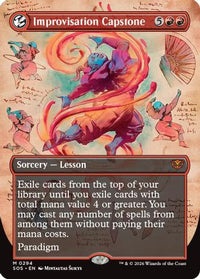 Improvisation Capstone (Borderless) -  Foil (SOS-294) - Secrets of Strixhaven