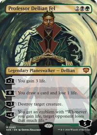 Professor Dellian Fel (Borderless) -  Foil (SOS-283) - Secrets of Strixhaven