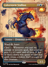 Colorstorm Stallion (Borderless) -  Foil (SOS-299) - Secrets of Strixhaven