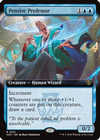 Pensive Professor (Extended Art) -  Foil (SOS-321) - Secrets of Strixhaven