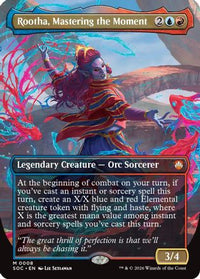 Rootha, Mastering the Moment (Borderless) -  (SOC-008) - Commander: Secrets of Strixhaven
