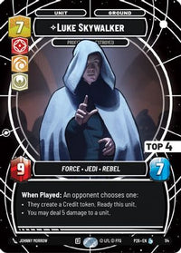 Luke Skywalker - Profit or Be Destroyed (Top 4) (114) - Sector and Regional Promos Season 1 Foil