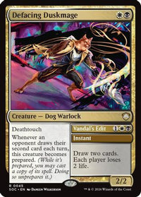 Defacing Duskmage -  (SOC-045) - Commander: Secrets of Strixhaven