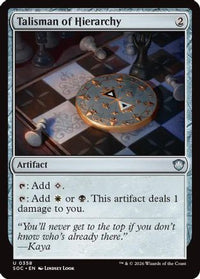 Talisman of Hierarchy -  (SOC-358) - Commander: Secrets of Strixhaven