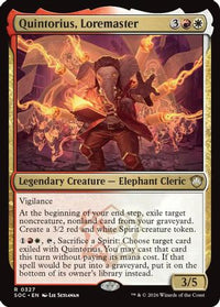 Quintorius, Loremaster -  (SOC-327) - Commander: Secrets of Strixhaven