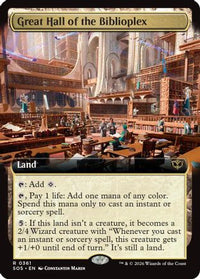 Great Hall of the Biblioplex (Extended Art) -  Foil (SOS-361) - Secrets of Strixhaven
