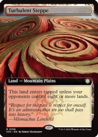 Turbulent Steppe (Extended Art) -  (SOC-106) - Commander: Secrets of Strixhaven