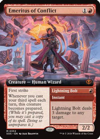 Emeritus of Conflict (Extended Art) -  Foil (SOS-332) - Secrets of Strixhaven