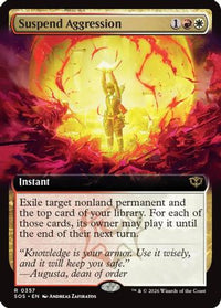 Suspend Aggression (Extended Art) -  (SOS-357) - Secrets of Strixhaven