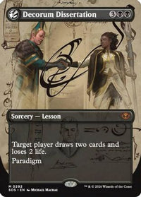 Decorum Dissertation (Borderless) -  Foil (SOS-292) - Secrets of Strixhaven
