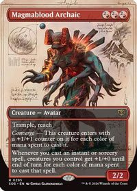 Magmablood Archaic (Borderless) -  Foil (SOS-295) - Secrets of Strixhaven