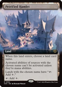 Petrified Hamlet (Extended Art) -  Foil (SOS-362) - Secrets of Strixhaven