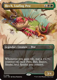 Blech, Loafing Pest (Borderless) -  Foil (SOS-298) - Secrets of Strixhaven