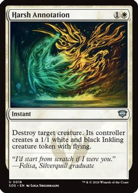 Harsh Annotation -  (SOS-018) - Secrets of Strixhaven