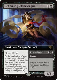 Scheming Silvertongue (Extended Art) -  (SOS-329) - Secrets of Strixhaven