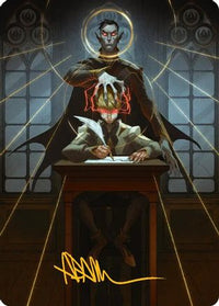 Vampiric Tutor Art Card (Gold-Stamped Signature) -  (ASSOS-045) - Art Series: Secrets of Strixhaven