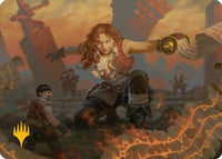 Zealous Lorecaster Art Card (Gold-Stamped Planeswalker Symbol) -  (ASSOS-014) - Art Series: Secrets of Strixhaven