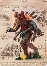Magmablood Archaic Art Card (Gold-Stamped Planeswalker Symbol) -  (ASSOS-031) - Art Series: Secrets of Strixhaven