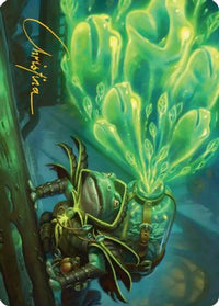 Burrog Barrage Art Card (Gold-Stamped Signature) -  (ASSOS-015) - Art Series: Secrets of Strixhaven