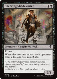 Sneering Shadewriter -  Foil (SOS-101) - Secrets of Strixhaven