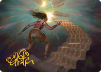 Pursue the Past Art Card (Gold-Stamped Signature) -  (ASSOS-022) - Art Series: Secrets of Strixhaven