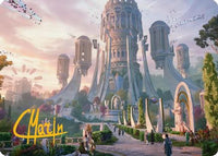 Command Tower Art Card (Gold-Stamped Signature) -  (ASSOS-039) - Art Series: Secrets of Strixhaven