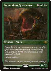 Impervious Greatwurm (Foil Etched) -  Foil (2X2-463) - Double Masters 2022