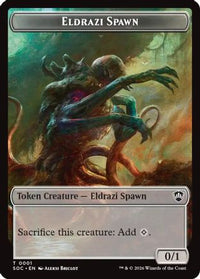 Eldrazi Spawn // Worm Double-Sided Token -  (SOC-1 // 26) - Commander: Secrets of Strixhaven