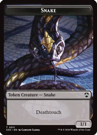 Snake // Zombie Double-Sided Token -  (SOC-11 // 12) - Commander: Secrets of Strixhaven