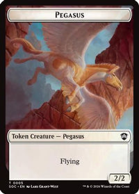 Pegasus // Inkling (0022) Double-Sided Token -  (SOC-5 // 22) - Commander: Secrets of Strixhaven