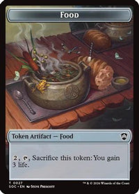 Food //  Frog Lizard Double-Sided Token -  (SOC-27 // 16) - Commander: Secrets of Strixhaven
