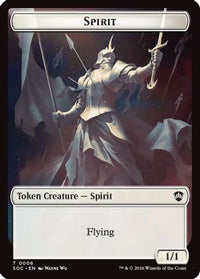 Spirit (0006) // Illusion Double-Sided Token -  (SOC-6 // 7) - Commander: Secrets of Strixhaven