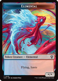 Elemental (0019) // Copy Double-Sided Token -  (SOC-19 // 1) - Commander: Secrets of Strixhaven