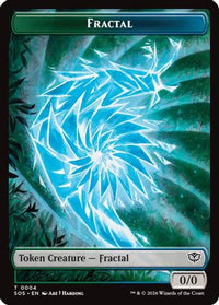 Fractal (0004) // Elemental (0002) Double-Sided Token -  (SOS-4 // 2) - Secrets of Strixhaven
