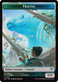 Fractal (0005) // Spirit (0011) Double-Sided Token -  (SOS-5 // 11) - Secrets of Strixhaven