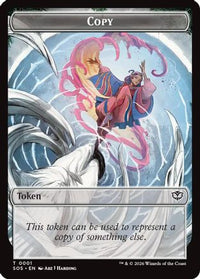 Copy // Spirit (0010) Double-Sided Token -  (SOS-1 // 10) - Secrets of Strixhaven