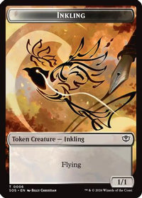 Inkling (0006) // Spirit (0010) Double-Sided Token -  Foil (SOS-6 // 10) - Secrets of Strixhaven