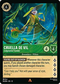 Cruella De Vil - Judgmental Traveler (92/204) Cold Foil - Wilds Unknown