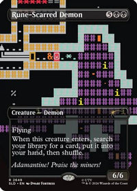 Rune-Scarred Demon -  Foil (SLD-2649) - Secret Lair Drop Series