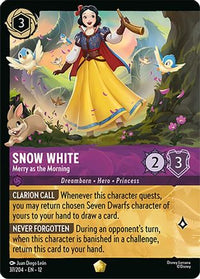 Snow White - Merry as the Morning (Foil) (37/204) Cold Foil - Wilds Unknown