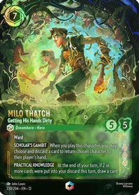 Milo Thatch - Getting His Hands Dirty (Enchanted) (230/204) Holofoil - Wilds Unknown