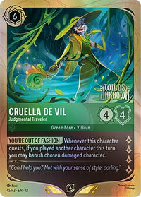Cruella De Vil - Judgmental Traveler (45) Holofoil - Disney Lorcana Promo Cards