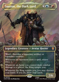 Sauron, the Dark Lord (Borderless) (Surge Foil) -  Foil (HOB-076) - The Hobbit