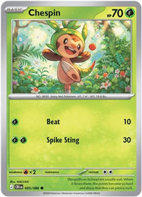 Chespin 005/086  - Reverse Holofoil ME04 Chaos Rising - Common