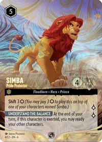 Simba - Pride Protector (Foil) (4) Holofoil - Disney Lorcana Promo Cards