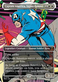 Captain America, Super-Soldier (Borderless) (0316) -  Foil (MSH-316) - Marvel Super Heroes